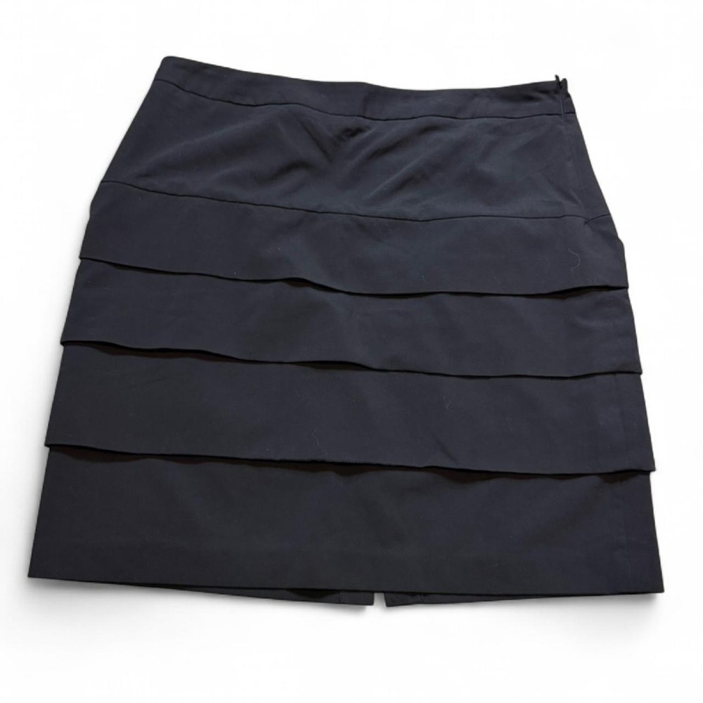 Larry Levine Stretch Black‎ Tiered Pencil Skirt, Women's Size 14